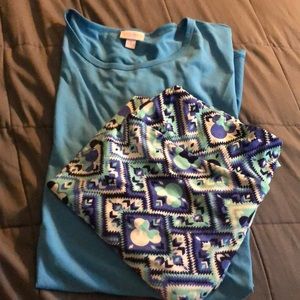 Lularoe Disney Leggings and Top